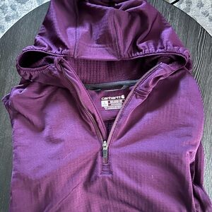 Carhartt Deep Purple Half-Zip Sweatshirt Tensel Fiber Series